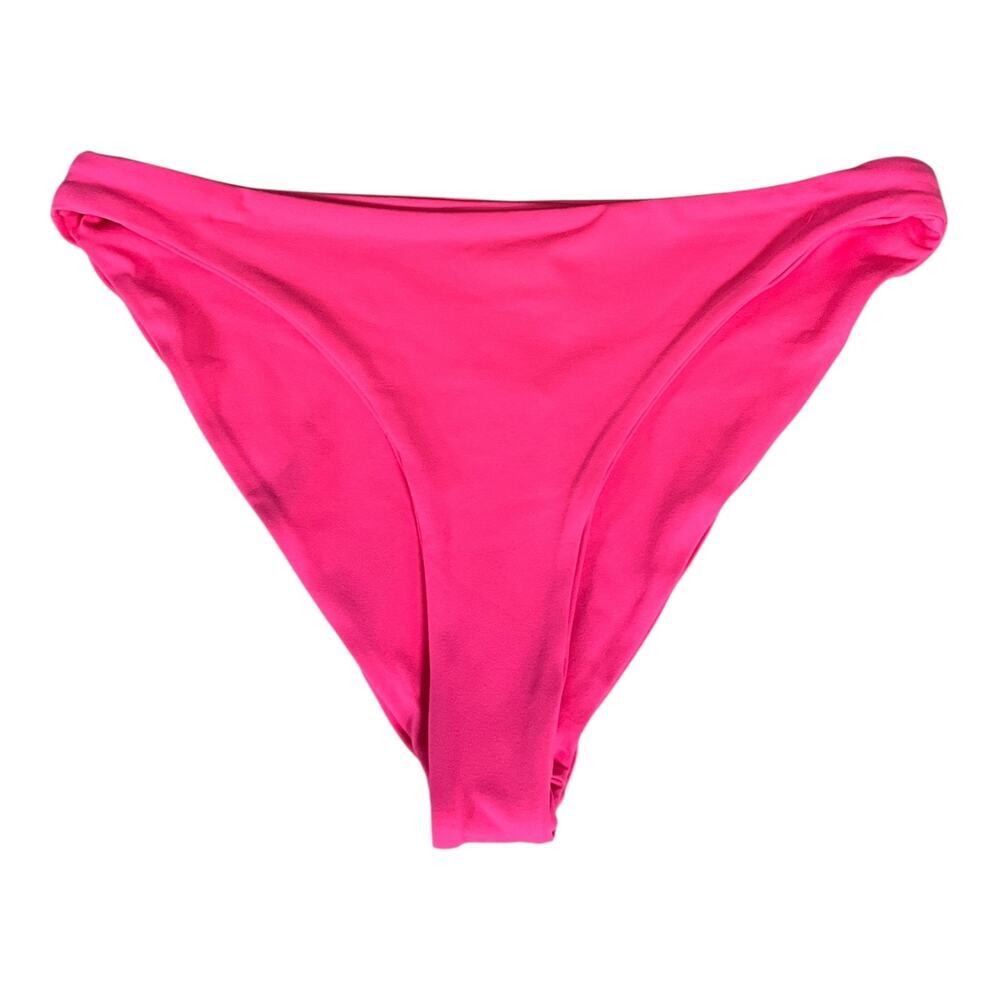 Susana Monaco Neon Pink Bikini Bottom XL High Cut Swim Shock Swimsuit NWT Beach